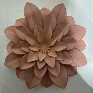 Metal Wall Decor, Dusty Pink Succulent.